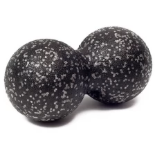 Массажный мяч для фитнеса, йоги и пилатеса, сдвоенный серый с серыми токами, 8 см